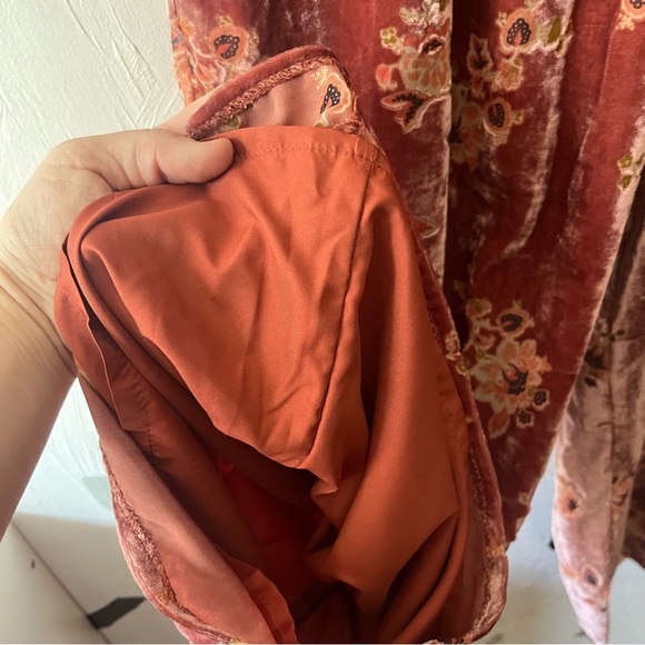 NEW Anthropologie x Hutch Floral Burnout Velvet Wide Leg Pants size XL - Picture 10 of 12